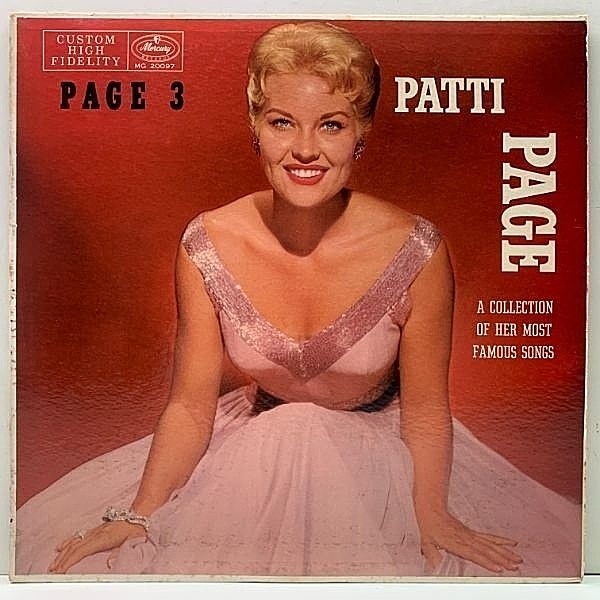 レコードメイン画像：美盤!! USオリジナル MONO 初版 黒銀ラベル 深溝 PATTI PAGE Page 3 III A Collection Of Her Most Famous Songs ('57 Mercury MG 20097)
