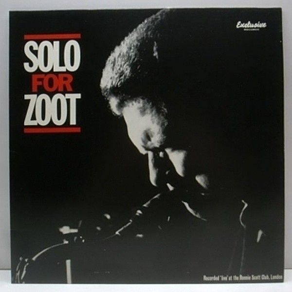 レコードメイン画像：美品 LP Ronnie Scott傑作ライヴ!! ZOOT SIMS / Solo For Zoot