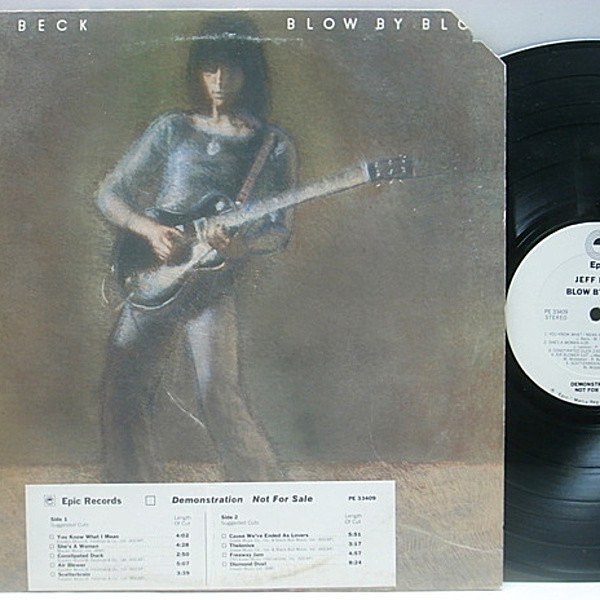 レコードメイン画像：レア 白プロモ ほぼ美盤!! USオリジナル JEFF BECK Blow By Blow ('75 Epic) WHITE PROMO ギター・インスト 金字塔