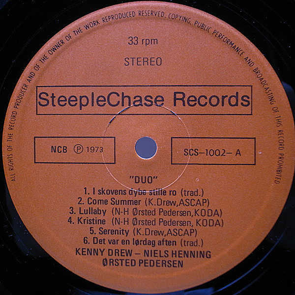 超レア　オリジナル(スランス)盤LP　テッド・ダニエル『タペストリー 』 KENNY DREW / NIELS-HENNING ORSTED PEDERSEN / Duo 1 (LP
