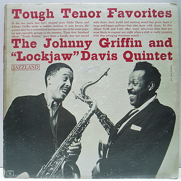 レコードメイン画像：MONO 橙ラベ オリジナル JOHNNY GRIFFIN & EDDIE Lockjaw DAVIS Tough Tenors ('60 Jazzland)