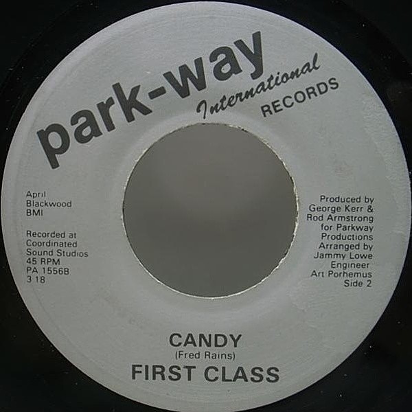 レコードメイン画像：レア 7インチ USオリジナル FIRST CLASS Candy / Don't Listen to Your Friends (Park Way) ファーストクラス／キャンディ