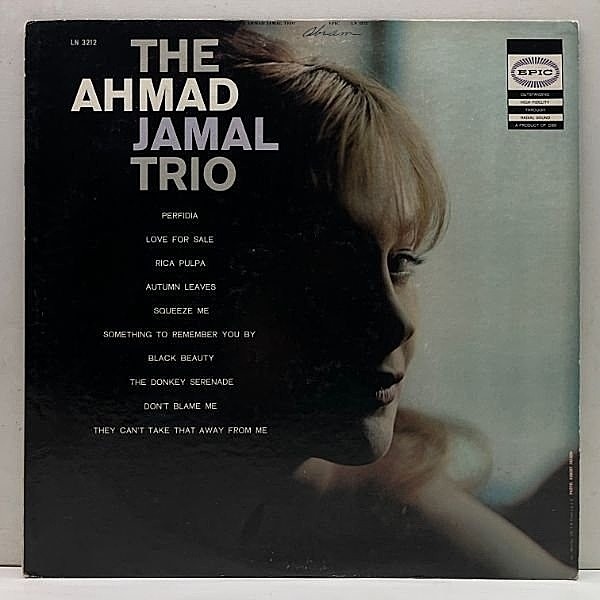 レコードメイン画像：USオリジナル MONO 初版ストロボ 深溝 THE AHMAD JAMAL TRIO ('56年 Epic LN 3212) アーマッド・ジャマル 初期を代表する名作