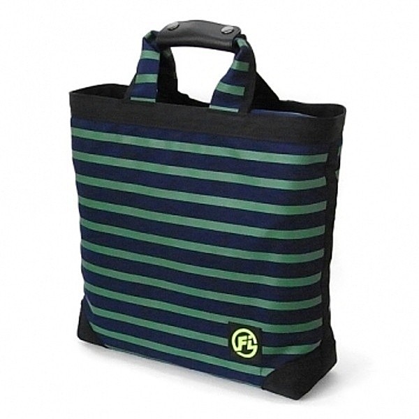 レコードメイン画像：便利で丈夫!! LP レコード バッグ トート record bag ケース BOX (NAVY×GREEN)