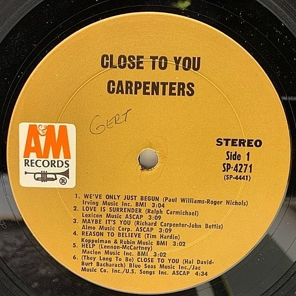 ABBA / Carpenters 新品レコード CARPENTERS / carpenters | sixteen records (シックスティーンレコード)