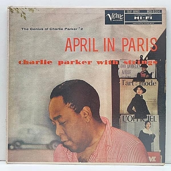 レコードメイン画像：良好!! MONO トランペッター 深溝 CHARLIE PARKER April In Paris - With Strings ('57 Verve) チャーリー・パーカー 不朽の名盤