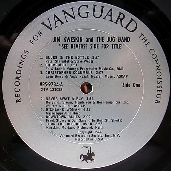 JIM KWESKIN & THE JUG BAND / See Reverse Side For Title (LP