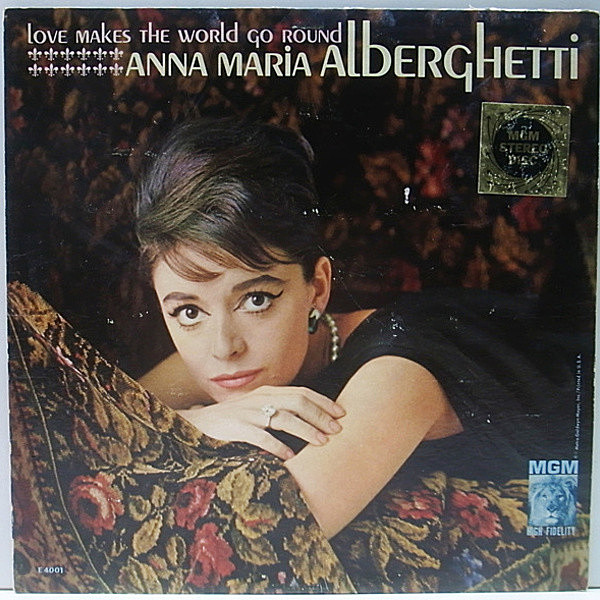 レコードメイン画像：美再生!良盤! 黒ツヤLbl. オリジナル ANNA MARIA ALBERGHETTI Love Makes The World Go Round ('62 MGM) アナ・マリア・アルバゲッティ