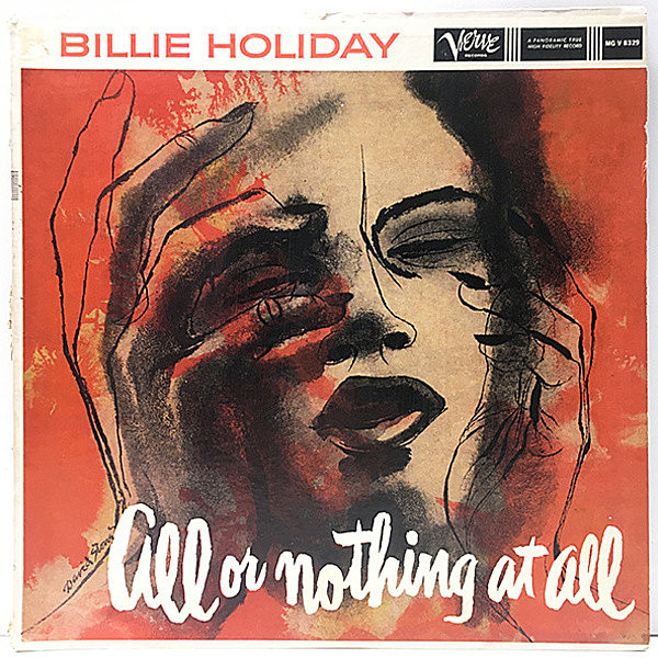 レコードメイン画像：美盤!音綺麗! MONO 深溝 BILLIE HOLIDAY All Or Nothing At All ('58 Verve) HARRY EDISON, BEN WEBSTER, JIMMY ROWLWS, BARNEY KESSEL