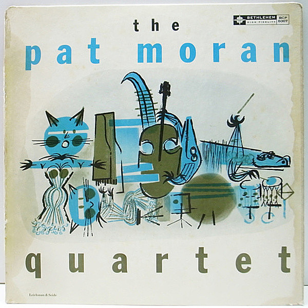 レコードメイン画像：FLAT MONO 初版リーフ 深溝 US 完全オリジナル PAT MORAN QUARTET w./BEV KELLY ('56 Bethlehem) ヴォーカル＋ピアノトリオ編成カルテット