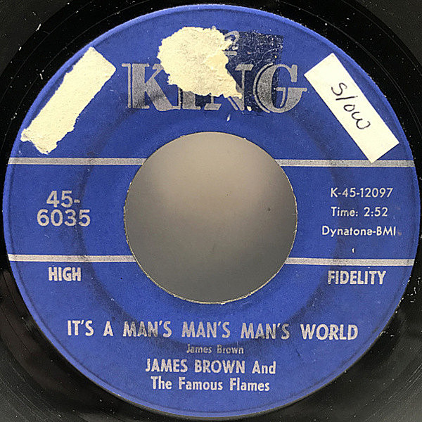 レコードメイン画像：【JB最強バラード】7インチ USオリジナル JAMES BROWN It's a Man's Man's Man's World ('66 King) 大名曲 マンズ・マンズ・ワールド 45's