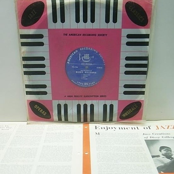 レコードメイン画像：これでしか聴けない!! ARS (G-405) オリジナル DIZZY GILLESPIE Jazz Creations Of ～ 通販オンリー 深溝 MONO 冊子完品
