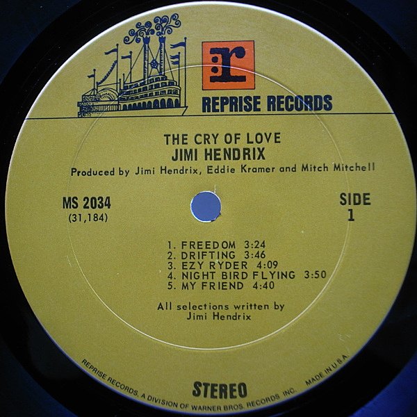 JIMI HENDRIX / The Cry Of Love (LP) / Reprise | WAXPEND RECORDS