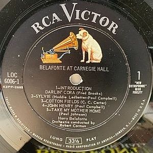 ハリーベラフォンテ　直筆サイン HARRY BELAFONTE / At Carnegie Hall (LP) / RCA Victor