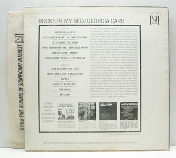 GEORGIA CARR / Rocks In My Bed (LP) / Vee Jay | WAXPEND RECORDS