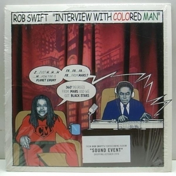 レコードメイン画像：珍盤 Interview/Electro RAP!! ROB SWIFT Interview Colored Man