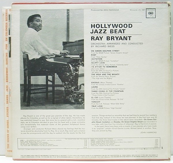 RAY BRYANT / Hollywood Jazz Beat (LP) / Columbia | WAXPEND