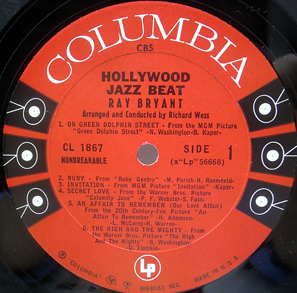 RAY BRYANT / Hollywood Jazz Beat (LP) / Columbia | WAXPEND