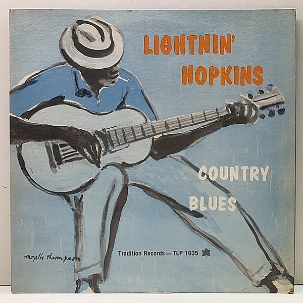 レコードメイン画像：レア!! 米 原盤 USオリジナル LIGHTNIN HOPKINS Country Blues ('59 Tradition) 深溝 コーティング仕様 ライトニン・ホプキンス LP