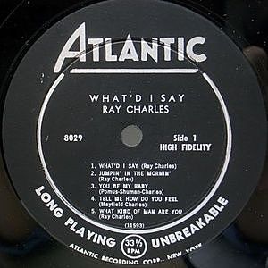 RAY CHARLES / What'd I Say (LP) / Atlantic | WAXPEND RECORDS