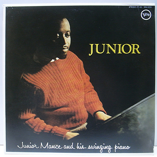 レコードメイン画像：ジュニア・マンスの最高傑作!! 美品 JUNIOR MANCE And His Swinging Piano / Junior (Verve) ピアノトリオ 国内 LP