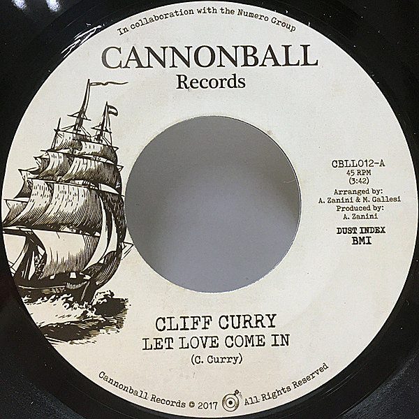 レコードメイン画像：モダンソウル／ノーザン・ファン必携!! CLIFF CURRY Let Love Come In (Cannonball) 7インチ 45RPM.