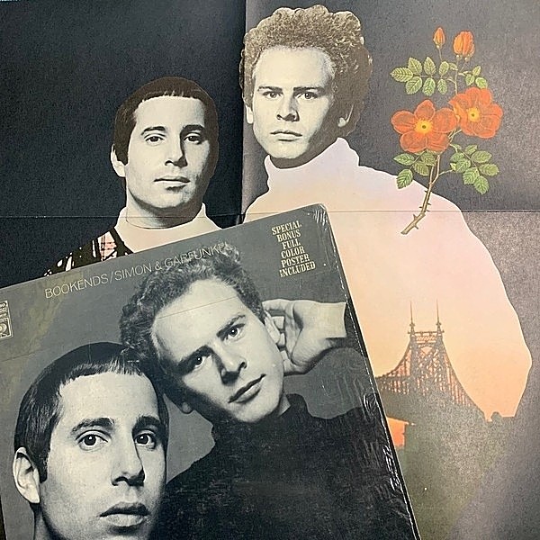 レコードメイン画像：稀少 シュリンク付き美品!! ポスター完品 2eye USオリジナル SIMON & GARFUNKEL Bookends ('68 Columbia) ブックエンド 米 初回プレス