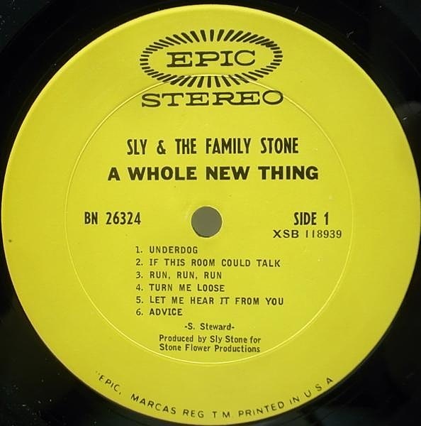 SLY & THE FAMILY STONE / A Whole New Thing (LP) / Epic