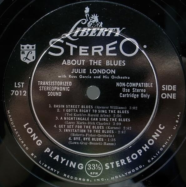 JULIE LONDON / About The Blues (LP) / Liberty | WAXPEND RECORDS