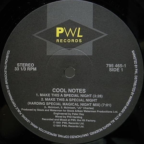 レコードメイン画像：'90s R&B CLASSIC!! COOL NOTES Make This A Special Night (Harding's Special Magical Night Mix)