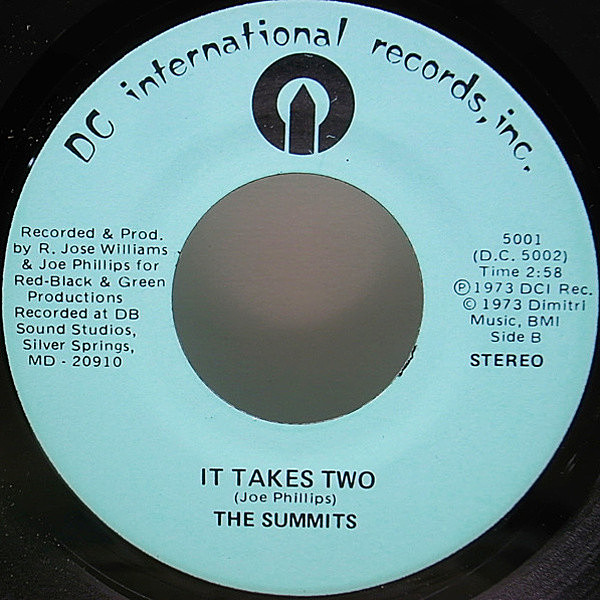 レコードメイン画像：美盤!! 7インチ USオリジナル THE SUMMITS Let Me Love You Again / It Takes Two ('73 DC International) スウィート・ソウル 試聴