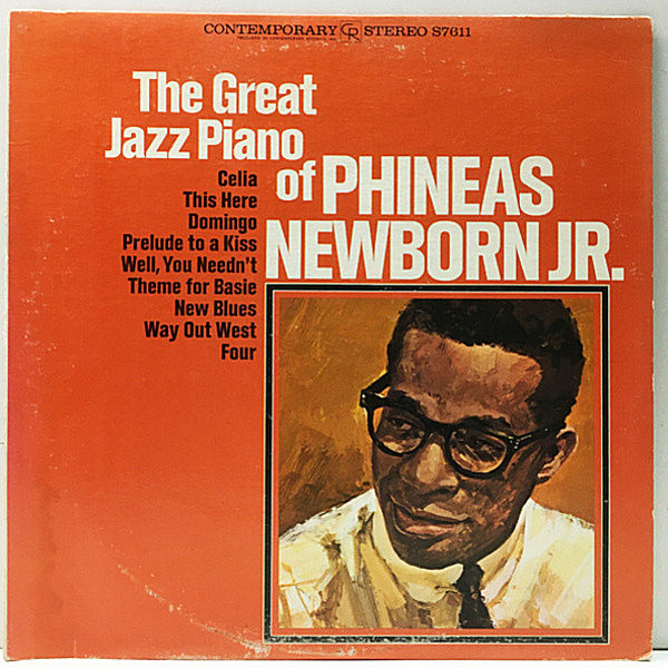 レコードメイン画像：ほぼ美盤!音抜群! 黒ツヤ 深溝 USオリジナル PHINEAS NEWBORN JR. The Great Jazz Piano Of ('63 Contemporary) 2種のトリオ・セッション