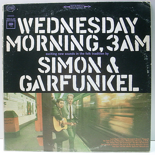 レコードメイン画像：良好品!! 初版 白抜き 360 2eye USオリジナル SIMON & GARFUNKEL Wednesday Morning, 3 A.M. ('64 Columbia) 水曜の朝、午前3時