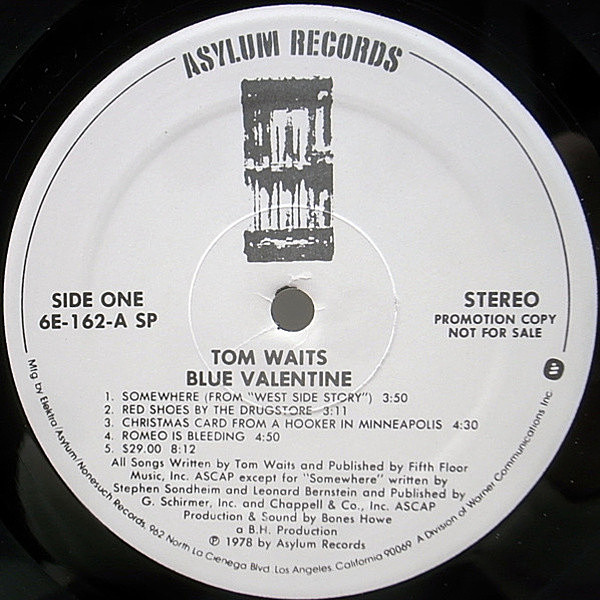 TOM WAITS / Blue Valentine (LP) / Asylum | WAXPEND RECORDS