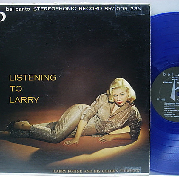 レコードメイン画像：初回 青盤 深溝あり オリジナル LARRY FOTINE Listening To Larry (Bel Canto) ラリー・フォティーン 美女ジャケット