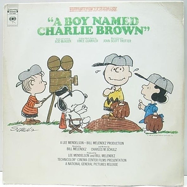 レコードメイン画像：初回GRAY 360 2eyeラベ オリジナル ROD McKUEN / VINCE GUARALDI A Boy Named Charlie Brown ('70 Columbia) サントラ