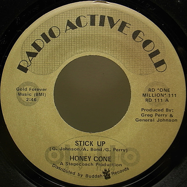 レコードメイン画像：試聴 美再生 US 7インチ HONEY CONE Stick Up / The Day (Radio Active Gold) ノーザン・ソウル 試聴 45 RPM.