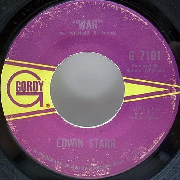 レコードメイン画像：7 オリジナル EDWIN STARR War / He Who Picks A Rose ('70 Gordy) 黒い戦争 反戦歌 グラミー賞