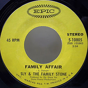 レコード画像：SLY & THE FAMILY STONE / Family Affair / Luv n' Haight