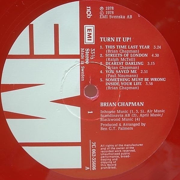 BRIAN CHAPMAN / Turn It Up! (LP) / EMI | WAXPEND RECORDS