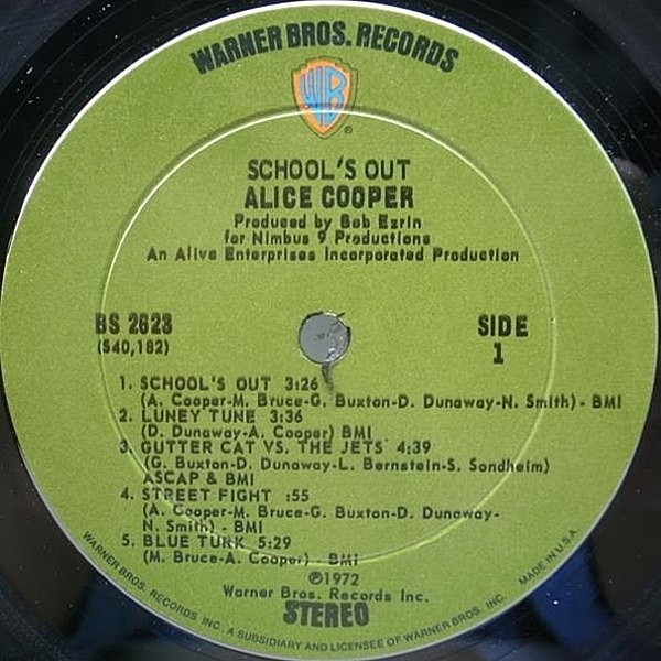 希少！！アリス・クーパー SCHOOL'S OUT LP Alice Cooper = アリス・クーパー – School's Out = スクールズ