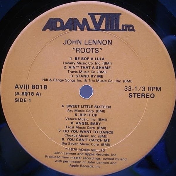 JOHN LENNON / Roots : Sings The Great Rock & Roll Hits (LP