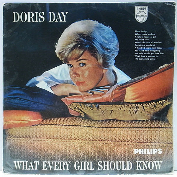 レコードメイン画像：UK (英) MONO オリジナル DORIS DAY What Every Girl Should Know ('60 Philips) 初回 黒ラベ コーティングJK モノラル