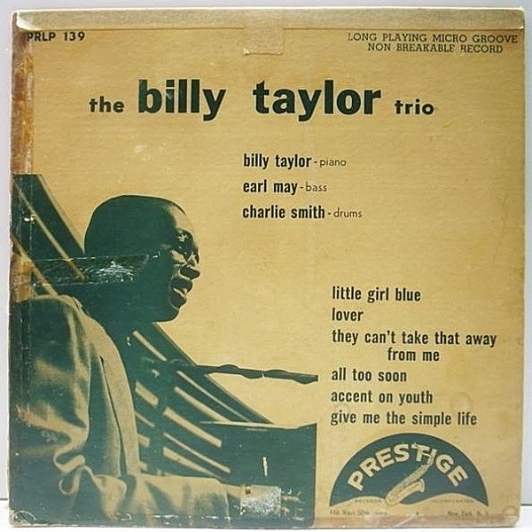 レコードメイン画像：10 FLAT 1st 青ラベ USオリジナル BILLY TAYLOR TRIO (Prestige 139) 深溝 MONO 耳あり 初期のピアノトリオ