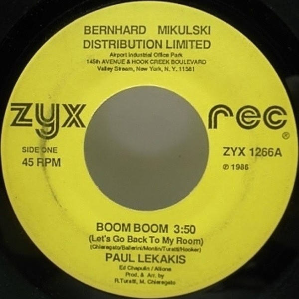 レコードメイン画像：珍!! 7インチ PAUL LEKAKIS Boom Boom / ITALO DISCO nw dance