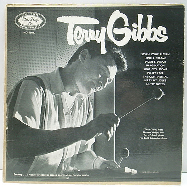 レコードメイン画像：完全オリジナル 1st (銀縁, 太鼓ラベル, 青刷) TERRY GIBBS Same ('55 EmArcy MG-36047) テリー・ギブス LP