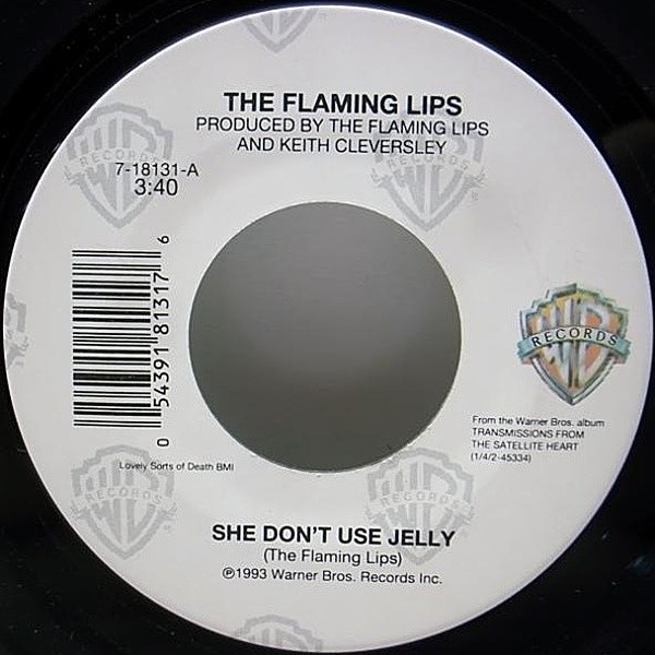 レコードメイン画像：7インチ 美盤 USオリジナル FLAMING LIPS She Don't Use Jelly / Turn It On ('94 Warner Bros.) サイケ／ 45 RPM. 