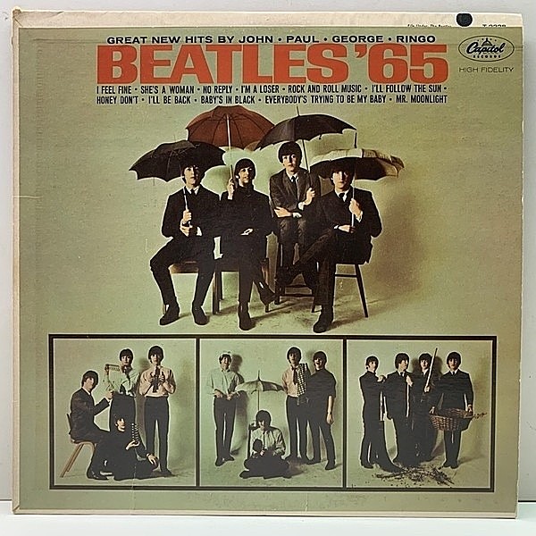 レコードメイン画像：美ジャケ＆美再生!! MONO 虹ツヤ USオリジナル THE BEATLES '65 ('64 Capitol T 2228) オリジナル・インナー付き 米 初回 モノラル LP