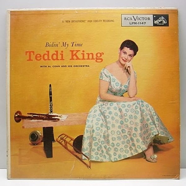 レコードメイン画像：初回 銀ロゴ 深溝 MONO オリジナル TEDDI KING WITH ALCOHN & HIS ORCHESTRA Bidin' My Time ('56 RCA Victor) １Sマト PLAY概ね良好