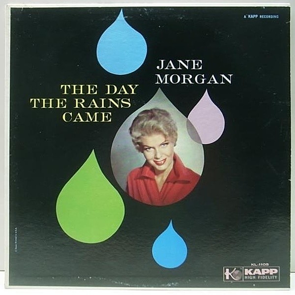レコードメイン画像：美品 マルチLbl. MONO JANE MORGAN The Day The Rains Came ('58 Kapp) ジェーン・モーガン